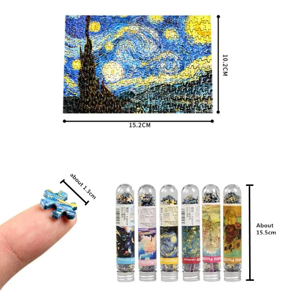 

234 Pieces Multi-type Landscape Puzzle Game Test Tube Packaging Educational Toys Or Adults Puzzle Toys Kids