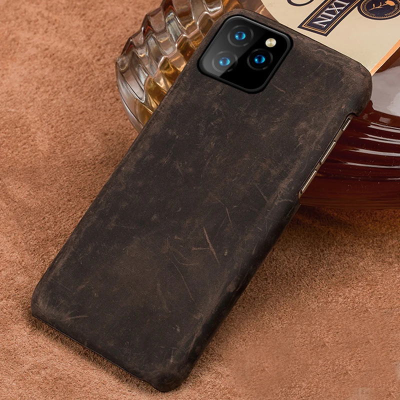 Подлинный подтягивающий кожаный чехол для телефона для iphone 11 11 Pro 11 Pro Max X XS XR XSMAX 6s 7 8 Plus 6 5 5S SE Plus Crazy чехол в виде лошади