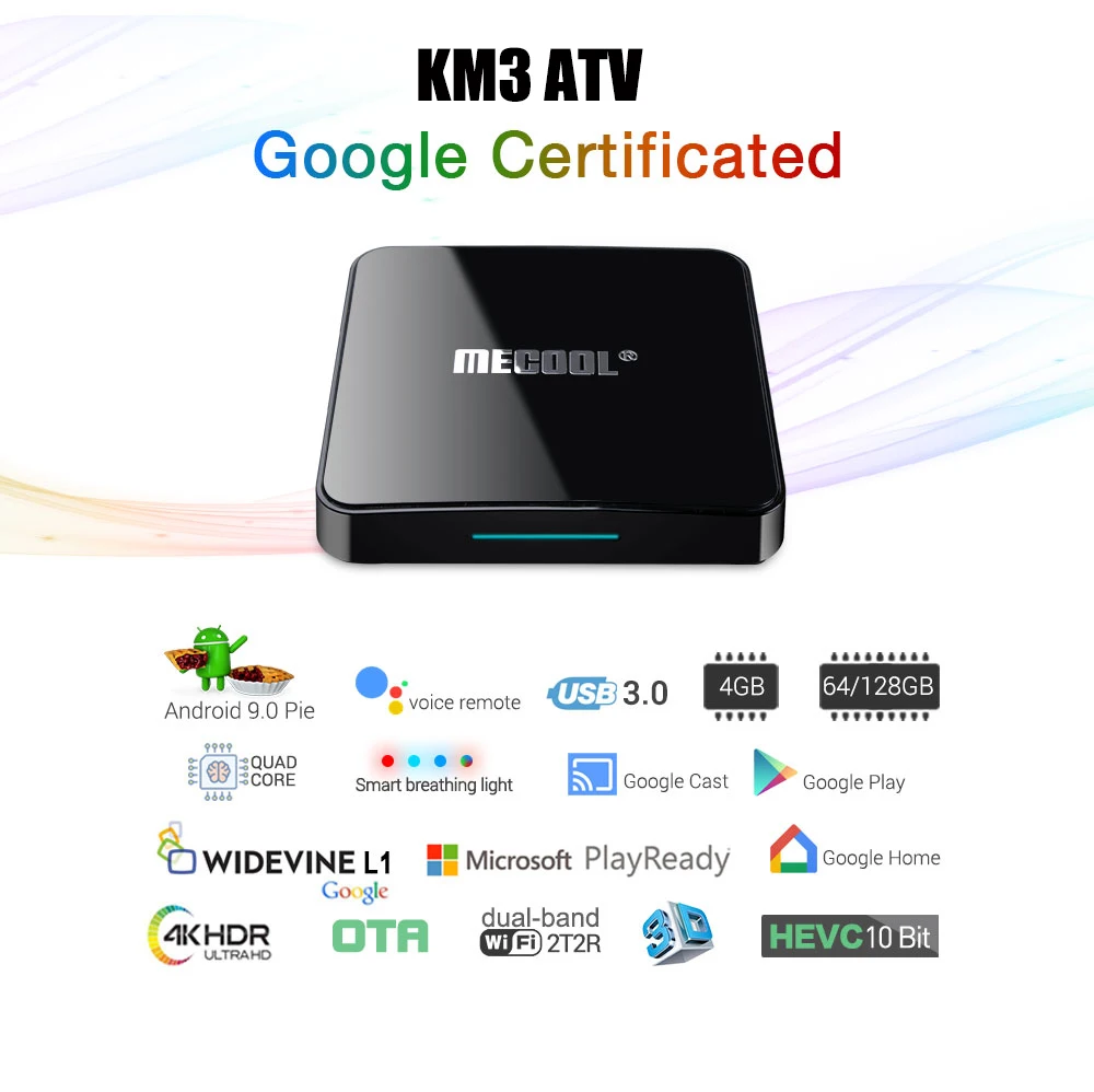KM3 3D ТВ Box Android ТВ Google Сертифицированный Android 9,0 ТВ коробка 4 Гб 128 Amlogic 4K двухъядерный процессор Wi-Fi Декодер каналов кабельного телевидения KM9 Pro 2/16 4/32G M8s