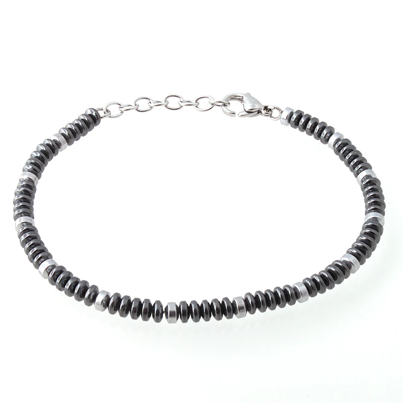 Мужские ювелирные изделия стальной мужской браслет регулируемые модные Гематит