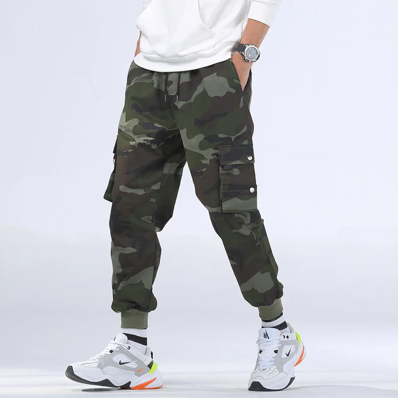 

ZOGAA M-8XL Plus Size Mens Camo Cargo Pants Autumn Casual Military Trousers Winter Mens Outfit Cotton Hip Hop Camouflage Joggers