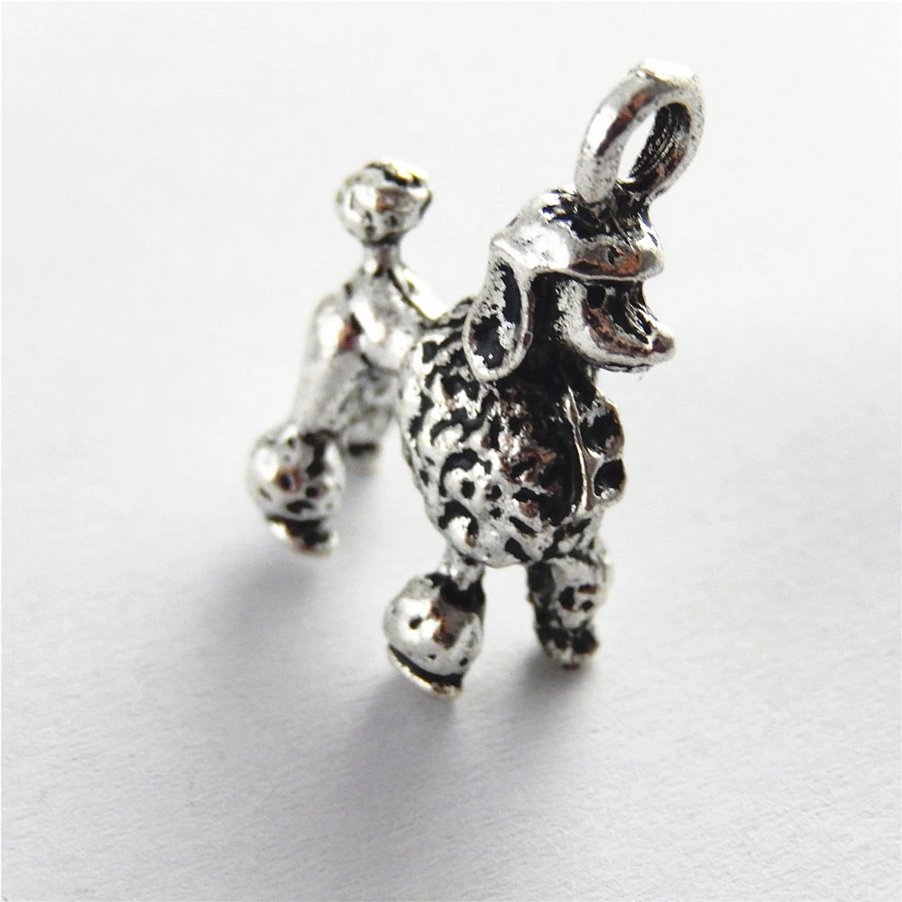 

Julie Wang, 10 шт., Ретро, ​​серебряный сплав, пудель, подвески для собак, подвеска для щенка, ошейник для домашних животных, ожерелье с животными, ...