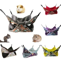 pets hammock cotton hamster mouse hanging bed small pet hamster rabbit double layer warm sleep nests hanging hammock house bed