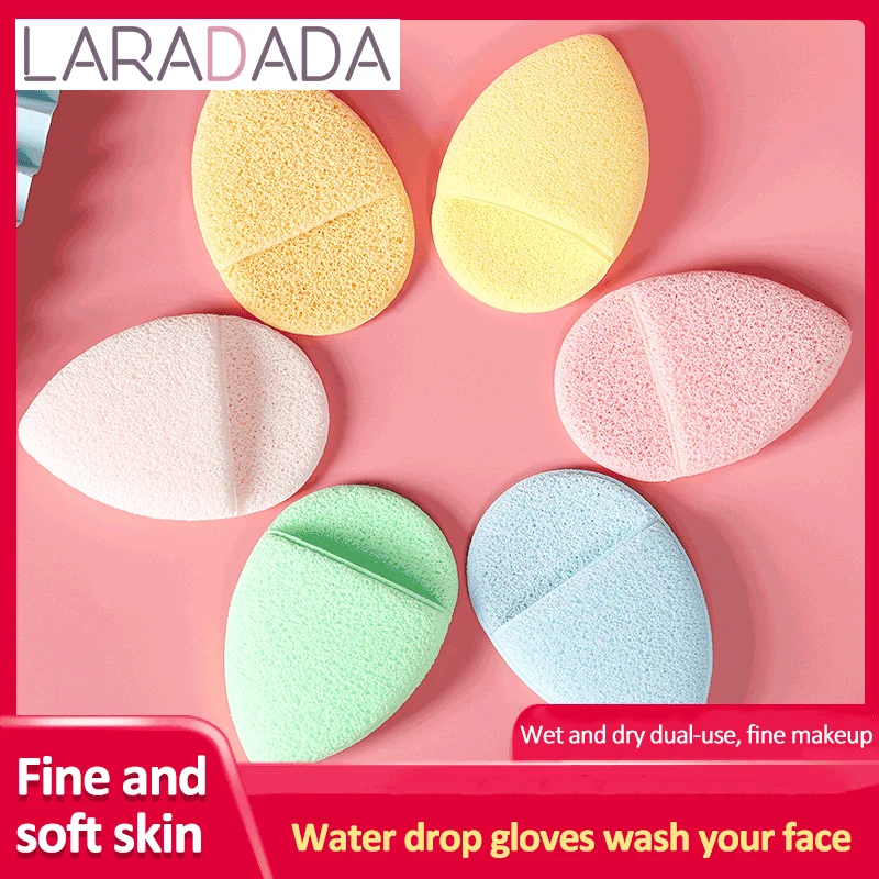1Pcs Sponge Cosmetic Puff Natural Exfoliating Face Wash Cleansing Puff Water Drop Shaped Make Up Puff Face Wash Cleaning Tools