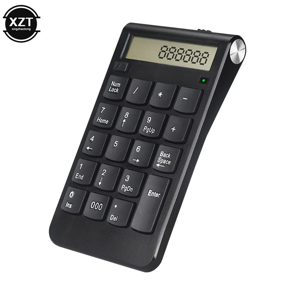 pc keypad Wireless 2.4G Usb Number Keyboard/Calculator with Digital Display Rechargeable Mini 19 Keys Numeric Smart Keypad Office Supplies best pc gaming keyboard