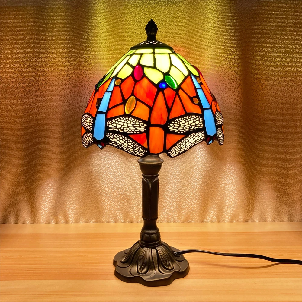 Table Lamp Mediterranean Tiffany Retro Stained Glass Vintage Art Turkish Mosaic Desk Bedroom Nightstand Decorative lights | Лампы и