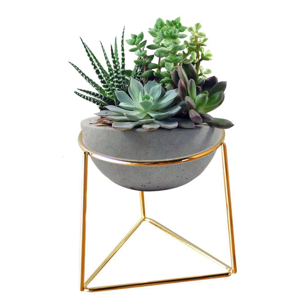 Flower Pot Geometric Metal Rack Plant Care Display Holder Stand Garden Decor Greenhouses Jardin Decoration Courtyard Outdoor | Дом и сад