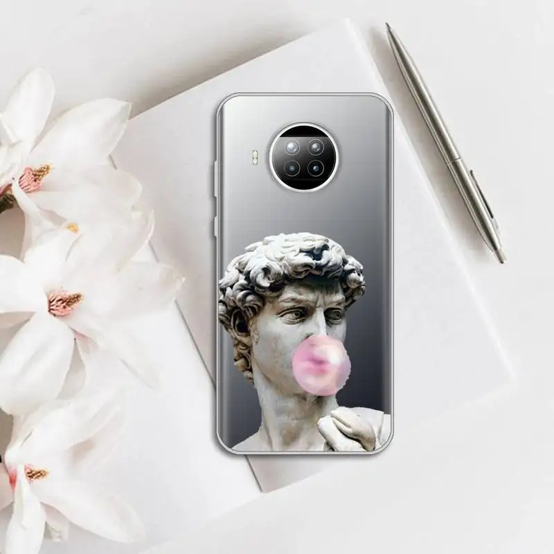 

Retro David Mona Lisa abstract art Phone Transparent Xiaomi mi note 10 8 9 t HUAWEI p30 40 11 Samsung S 8 9 10 20 pro lite