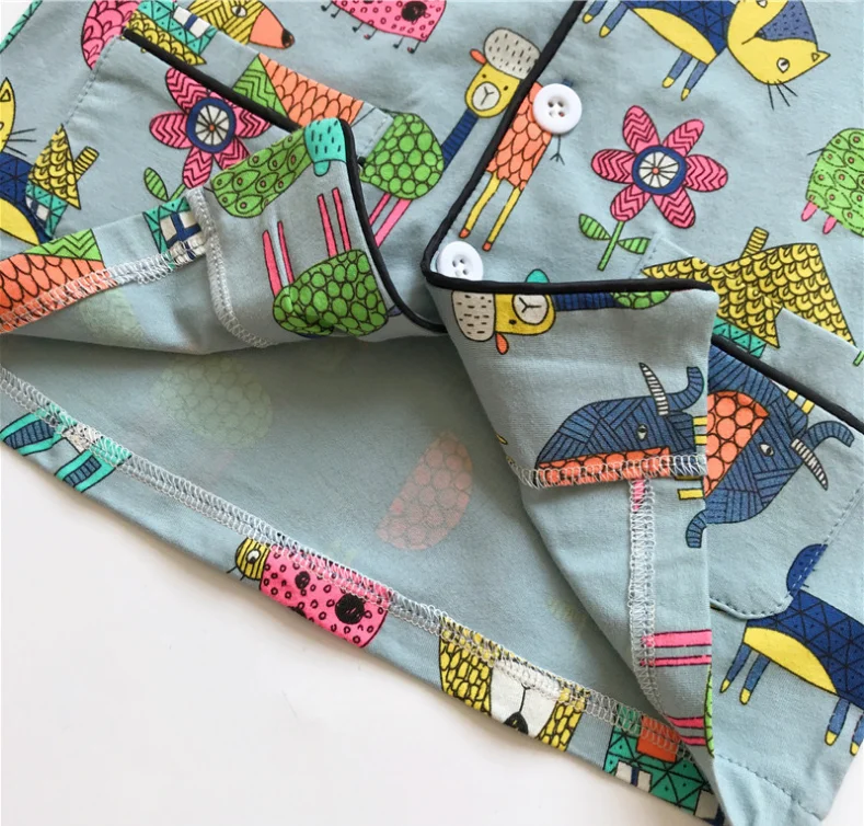 Toddler Boys and Girls sleepwear Children Colorful Ruffle kids Pajamas 2 Pieces Cartoon Tops +Pants Kid Clothes Pyjamas