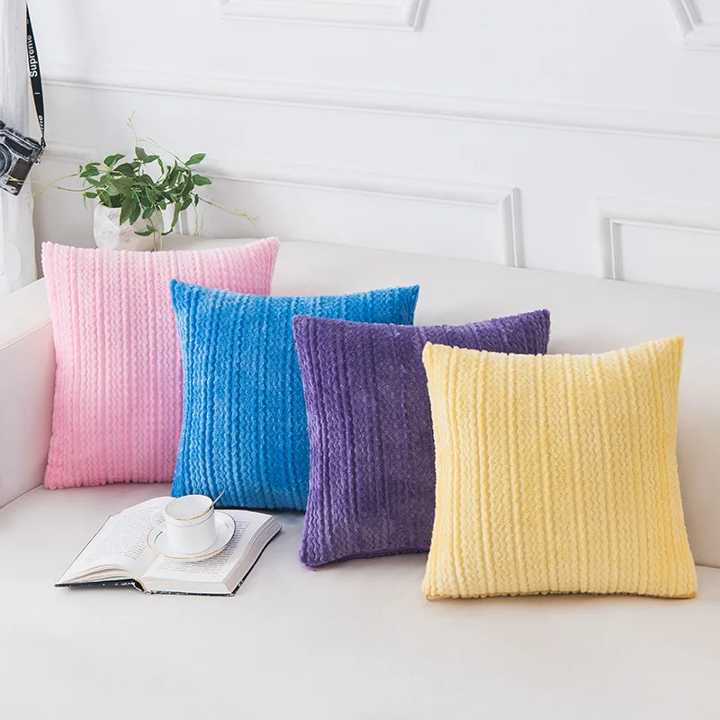 Новинка 7 цветов бархатные декоративные наволочки для подушек дивана из