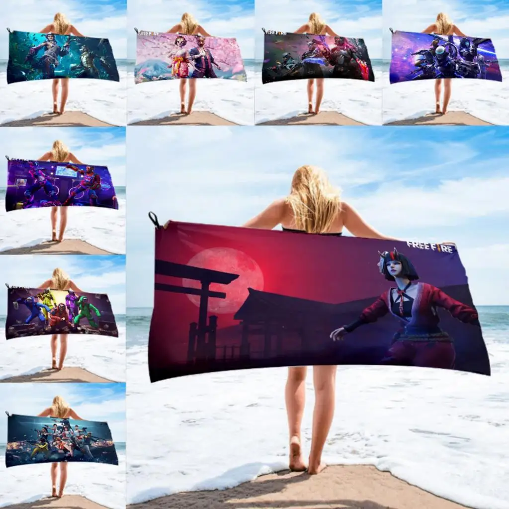 Банное полотенце из микрофибры Free Fire пляжное женская шелковая длинная юбка с