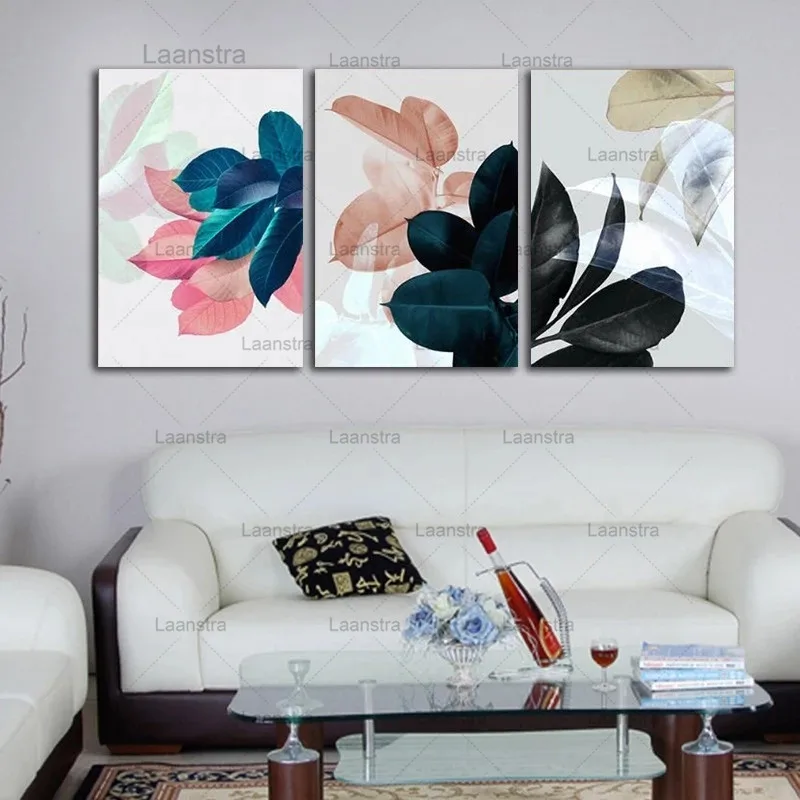 

Colorful Leaves Wall Pictures for Living Room Home Decoration Nordic Plants Poster Wall Art Canvas Painting Posters and Prints