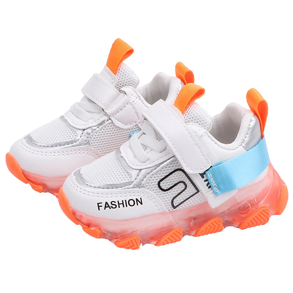 Детская обувь Детские кроссовки со светодиодной вспышкой Сезон весна-осень