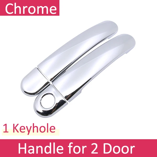 2Door 1 Keyhole Для Seat Ibiza MK3 6L 2003~ 2009 хромированная наружная дверная ручка крышка автомобильные аксессуары наклейки Набор отделки 2004 2005 2006 2007 2008 - Название цвета: 2Door 1 Keyhole