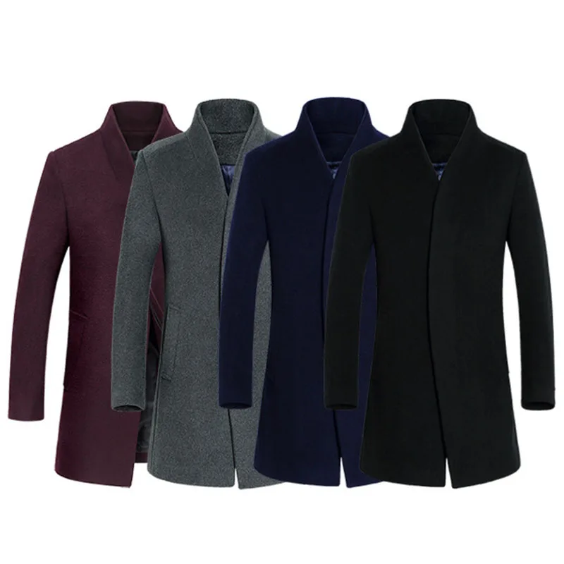 New Men's Woollen Overcoat Winter Male High Quality Business Casual Wool Pea Coats Men brand clothing Casaco Masculino BG1681