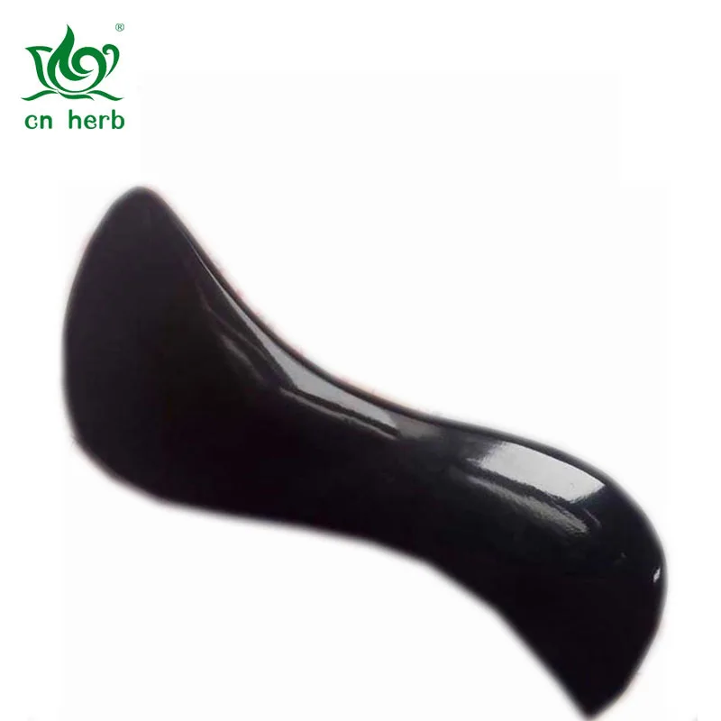 

CN Herb Natural Black Water Horns S-shaped Scraping Tablets Eye Facial Beauty Massage Film Authentic Horn Scraping Plate