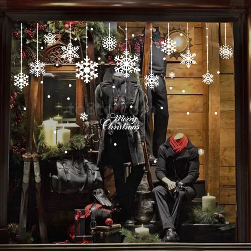 Наклейка на окно с надписью &quotMerry Christmas&quot украшения для дома гирлянда подарок