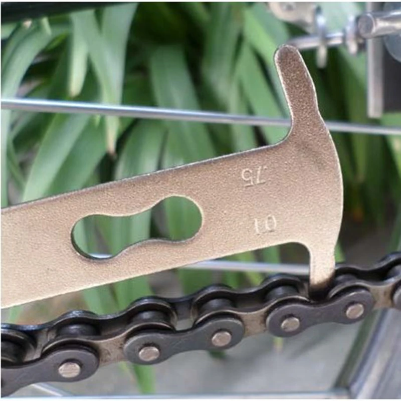 Индикатор износа цепи инструмент Серебряная линейка для измерения MTB Дорожная