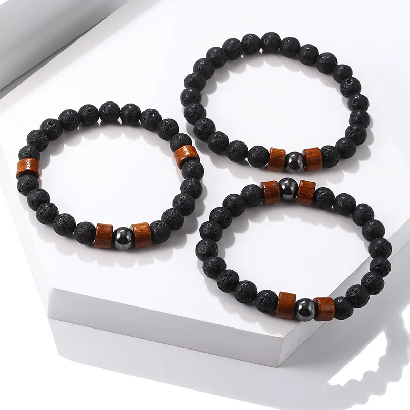 

New Vintage Beaded Women Men Bracelets Simple Retro Classic Round Bead Charm Bracelets & Bangles For Handmade Accessories Gift