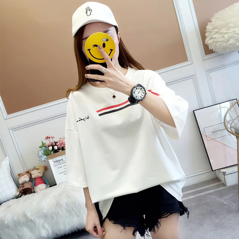 Fashion Printing T-shirt Women Summer Loose Korean Students Put on Clothes Short-sleeved T-shirts | Женская одежда