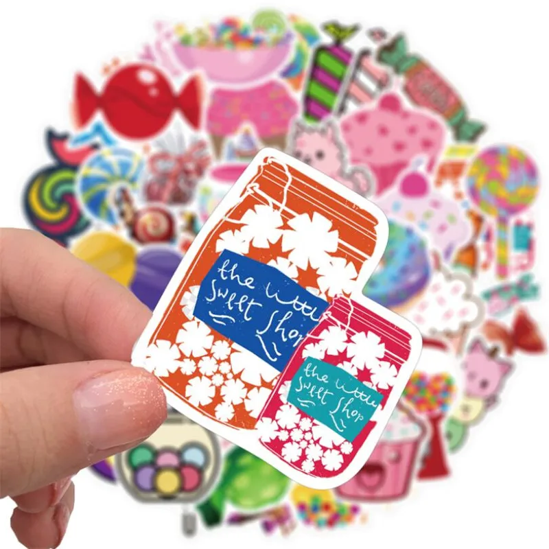 

10/30/50PCS Cute Cartoon Colored Candy Girl Graffiti Decorating Suitcase Skateboard Waterproof Removable Sticker Toy Wholesale