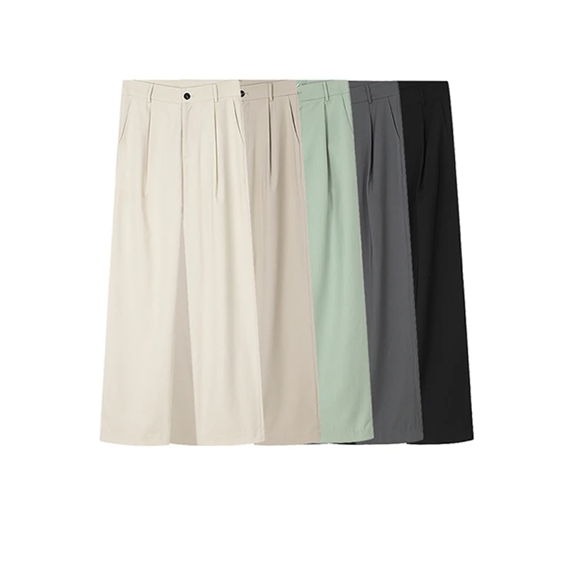 Брюки женские с завышенной талией повседневные свободные штаны широкими