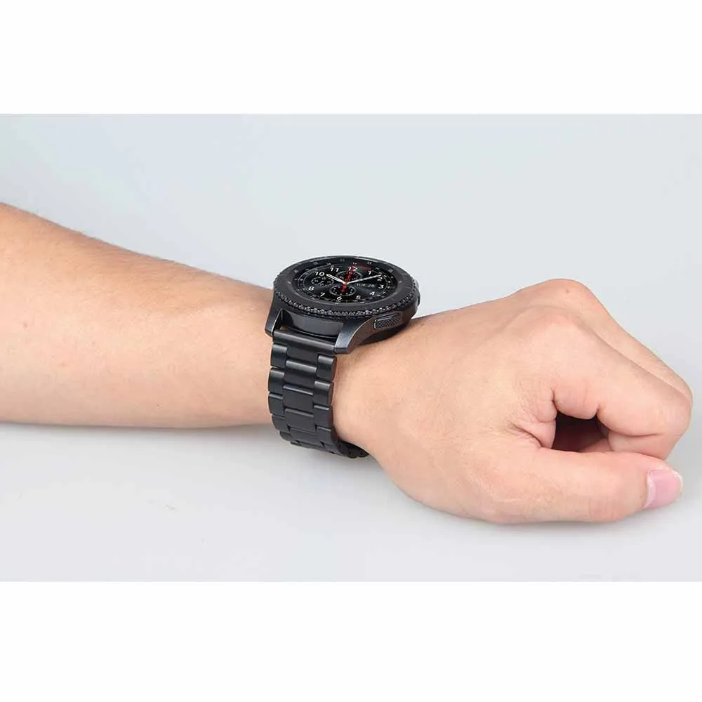 Ремешок для samsung Galaxy Watch Active/42 мм 20 мм ремешок из нержавеющей стали для Garmin Vivoactive 3/3 Music/3 ч/Vivomove HR