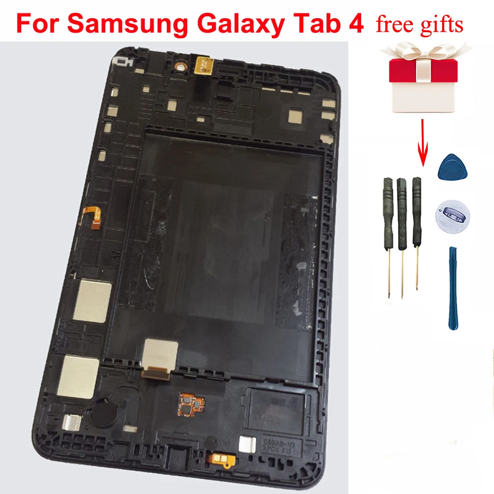 

LCD Display Monitor Panel + Touch Screen Sensor Glass Digitizer Assembly + Frame for Samsung Galaxy Tab 4 7.0 T230 SM-T230 T231