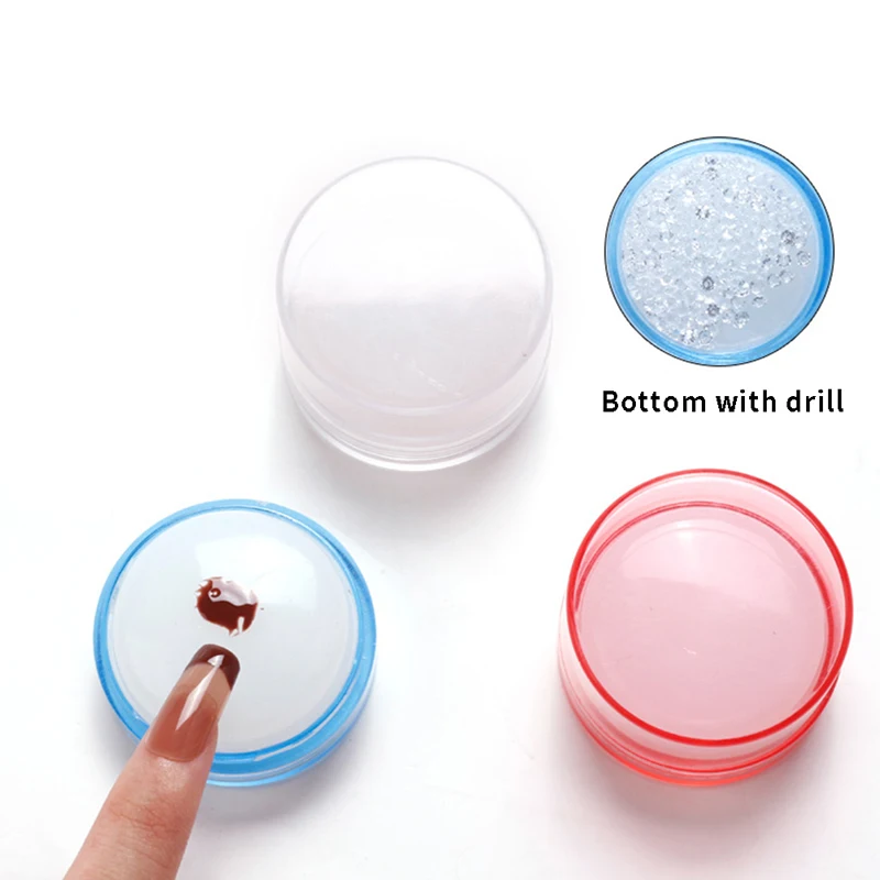 

Mirror Nail Stamper Clear Silicone Head Manicure Scraper Polish Transfer Template Kits With Cap Nail Art Stamping Plate