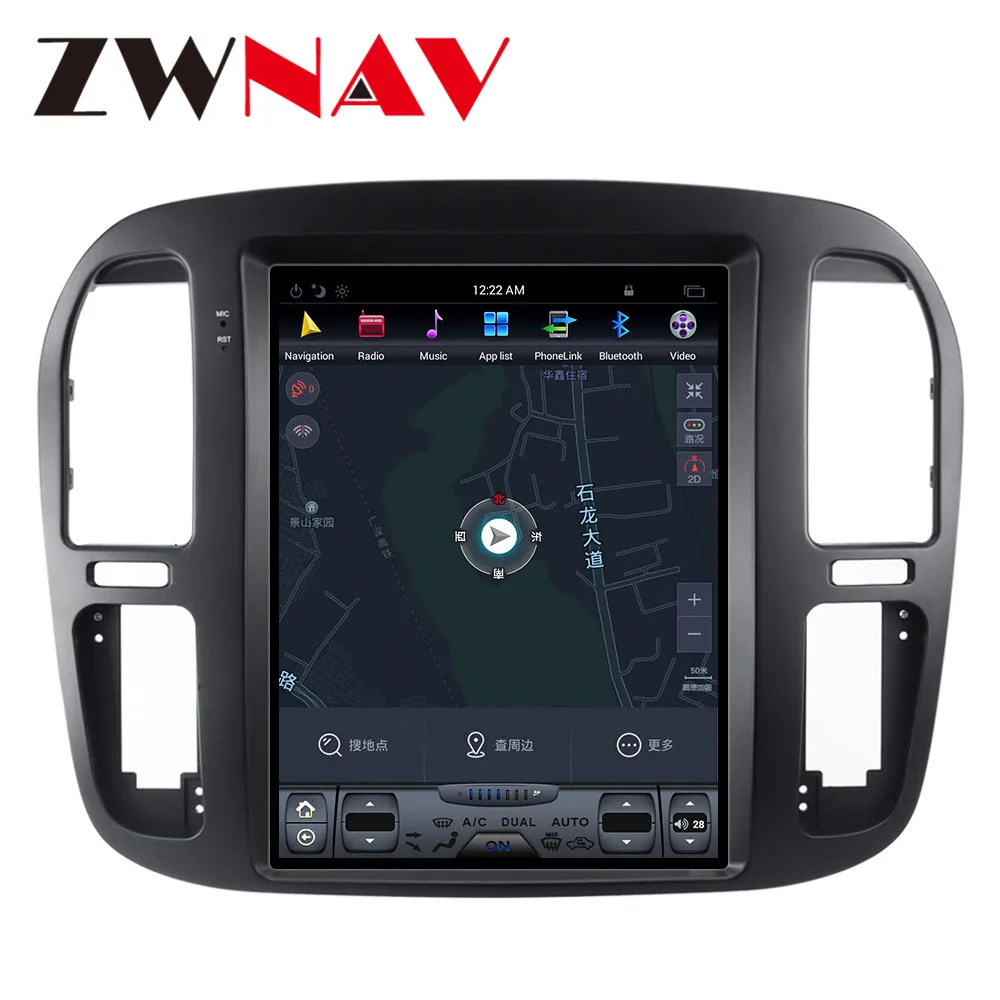 Стереомагнитола Tesla style на Android 9 0 для Toyota Land Cruiser 100 lc100 1992 2002 gps навигация