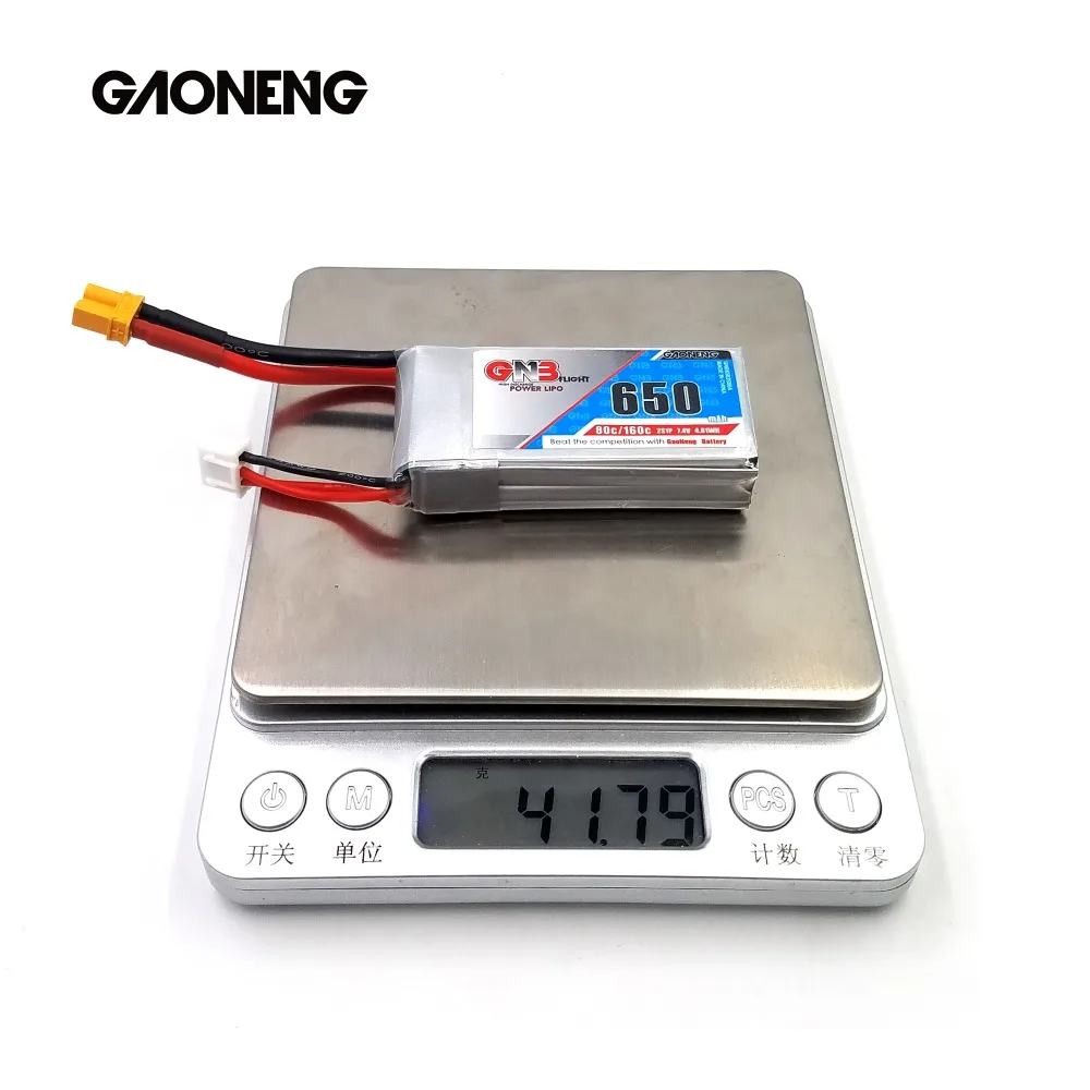 2 шт. Gaoneng GNB 650 мАч 7 4 В 80C/160C 2S1P Lipo батарея с разъемом XT30 JST для FPV Racing Drone оси RC Quadcopter