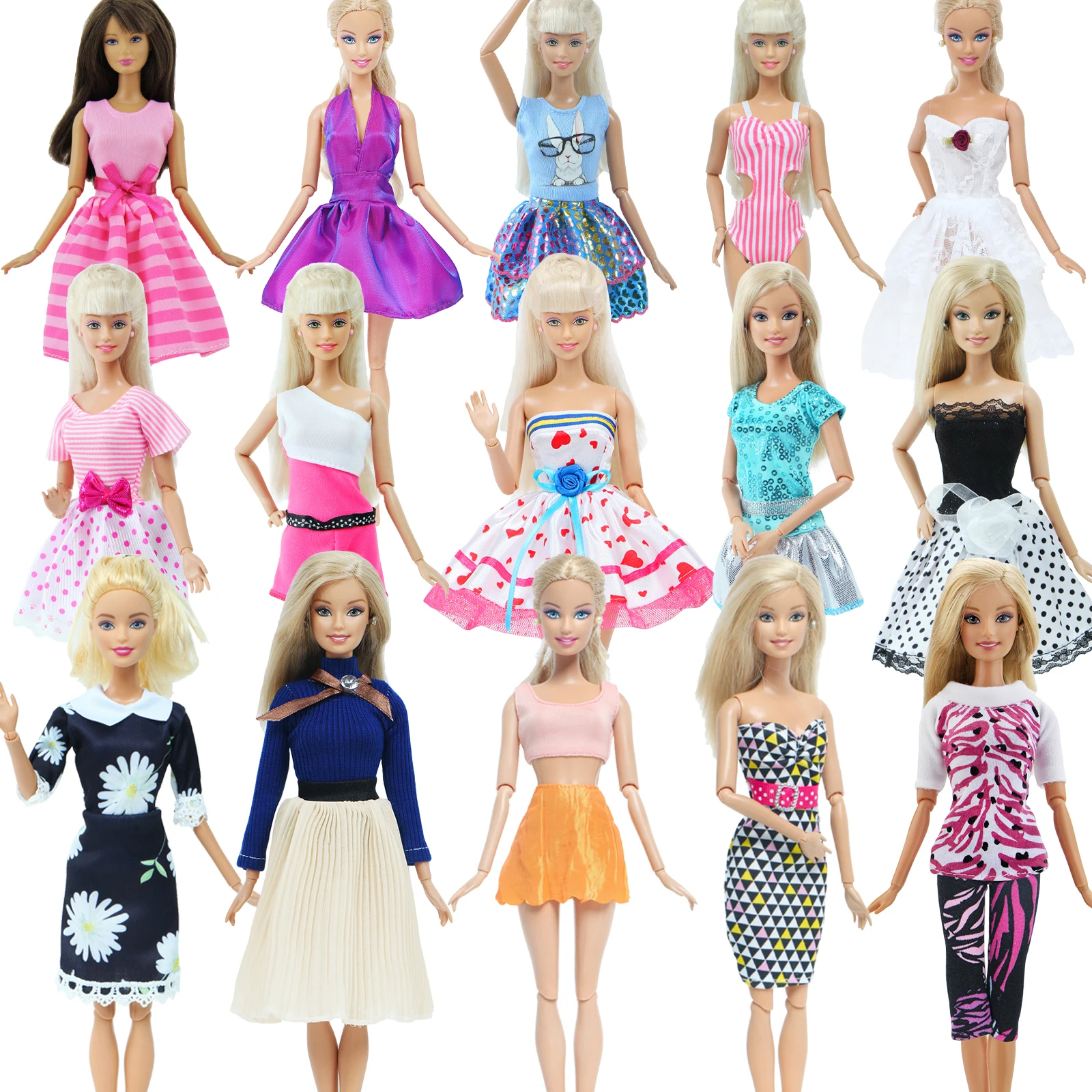 Набор из 5 предметов для куклы Барби модная Дамская одежда блузка брюки шорты