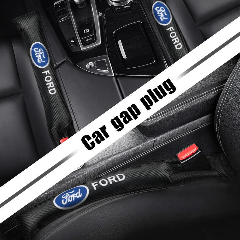 

1pcs Hot Sale Car Accessories Interior Seat Gap Filler Leak Proof Strip Carbon Fiber For Ford Fiesta Ranger Focus Kuga Mustang S