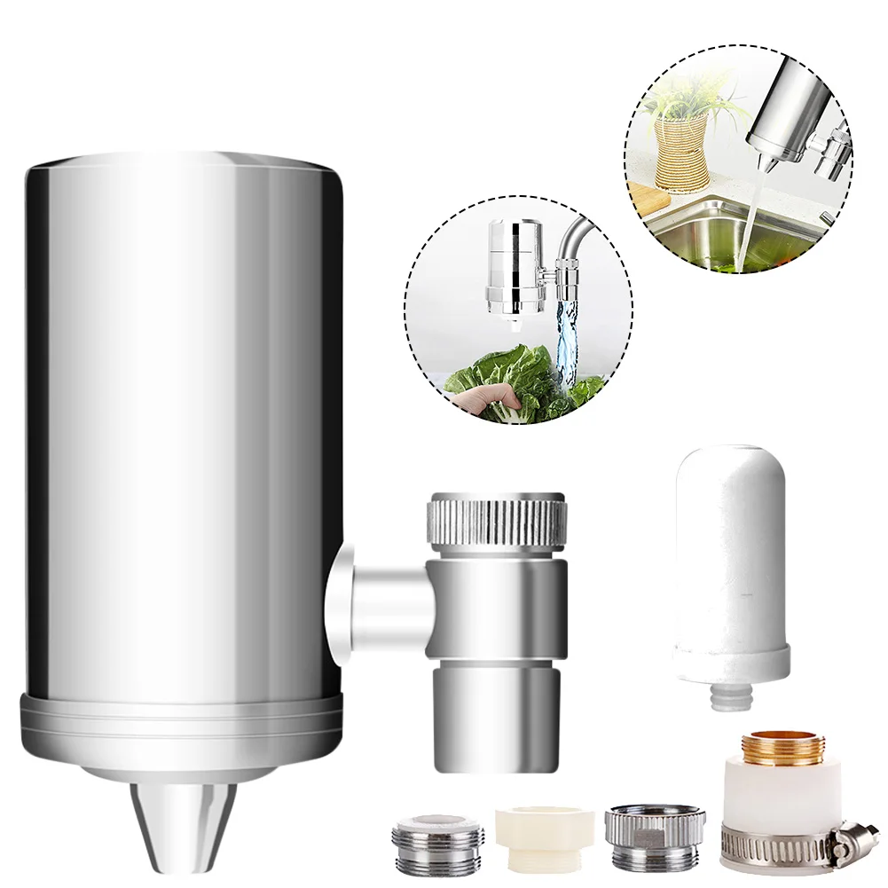 Faucet Water Filter Food-grade 304 Stainless Steel Water Purifier Reduce Chlorine and Odors Tap Water Distiller Household Filter sangam shrestha water energy food nexus principles and practices