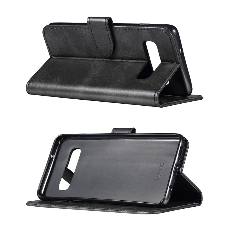 Кожаный чехол бумажник с откидной крышкой для Samsung Galaxy S5 S6 Edge S7 S8 Plus S9 S10 защитный