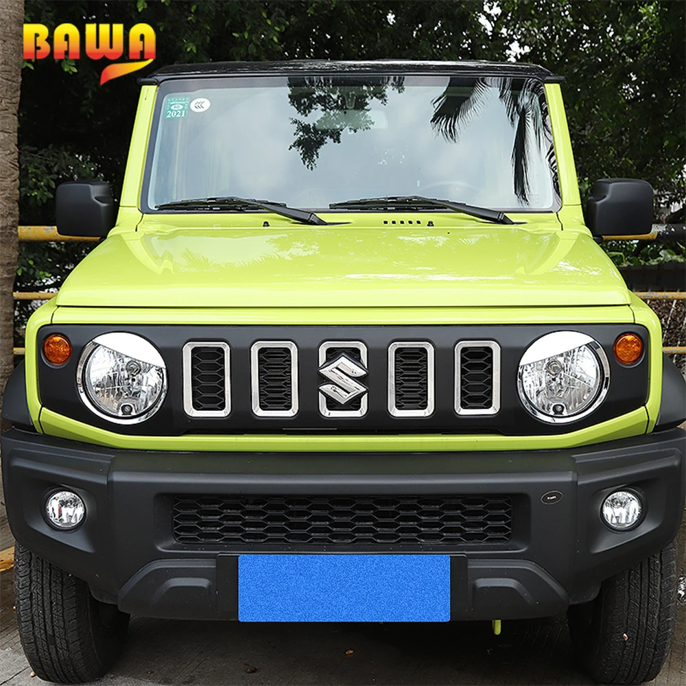 

BAWA Car Front Grille Headlight Decoration Cover Stickers Kit Accessories For Suzuki Jimny 2019 2020 Car styling
