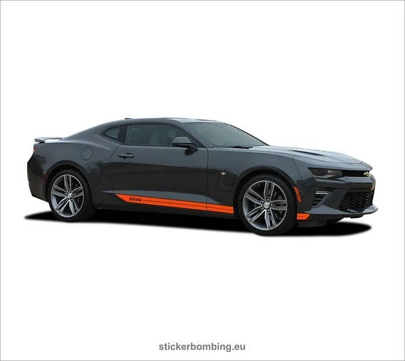 Для 1 комплекта/2 шт Chevrolet Camaro Нижняя панель двери полосы виниловая графика и комплекты наклеек