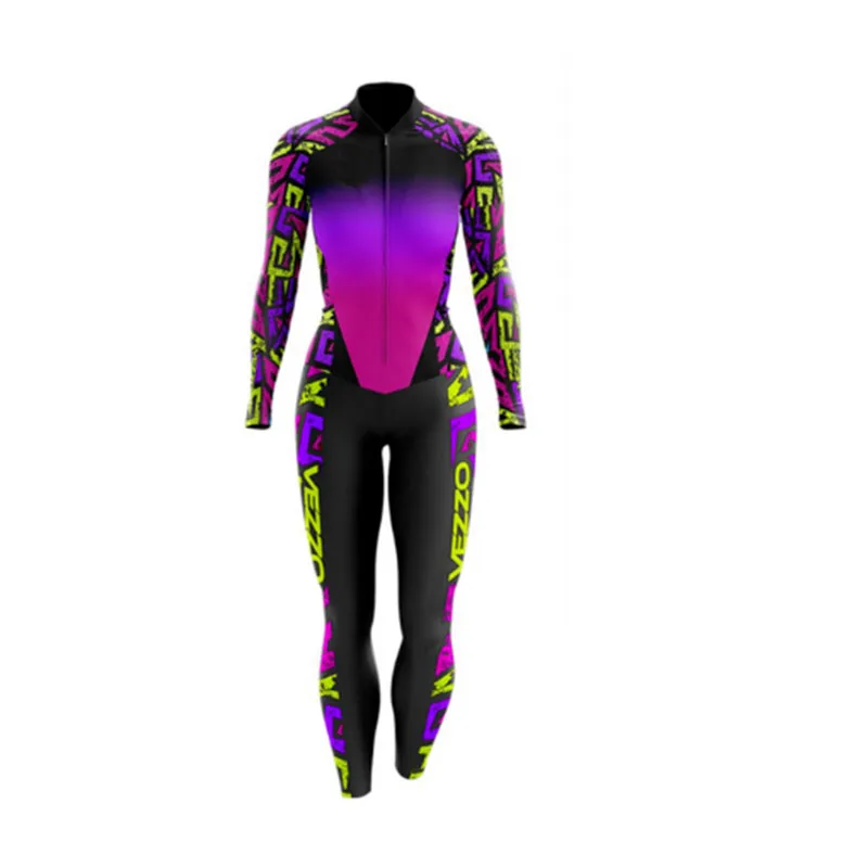 Vezzo Cycling Suit Long Female Jumpsuit,Monkey Summer Set,Women's Clothing Trousers,Little Triathlon Cyclist Jersey Overalls GEL