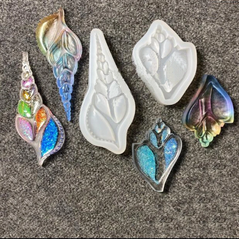 

1pcs Shell Conch Transparent Silicone Mold DIY Water Drop Mold Keychain Decoration Table Mold