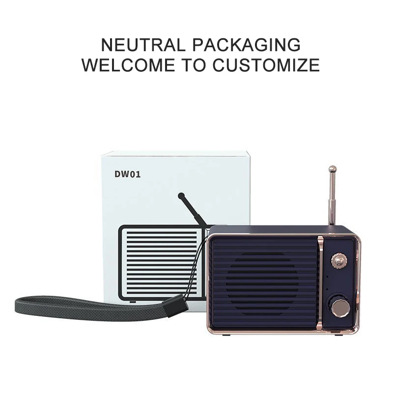 Мини Ретро беспроводной Bluetooth 3D объемный перезаряжаемый аудио портативный