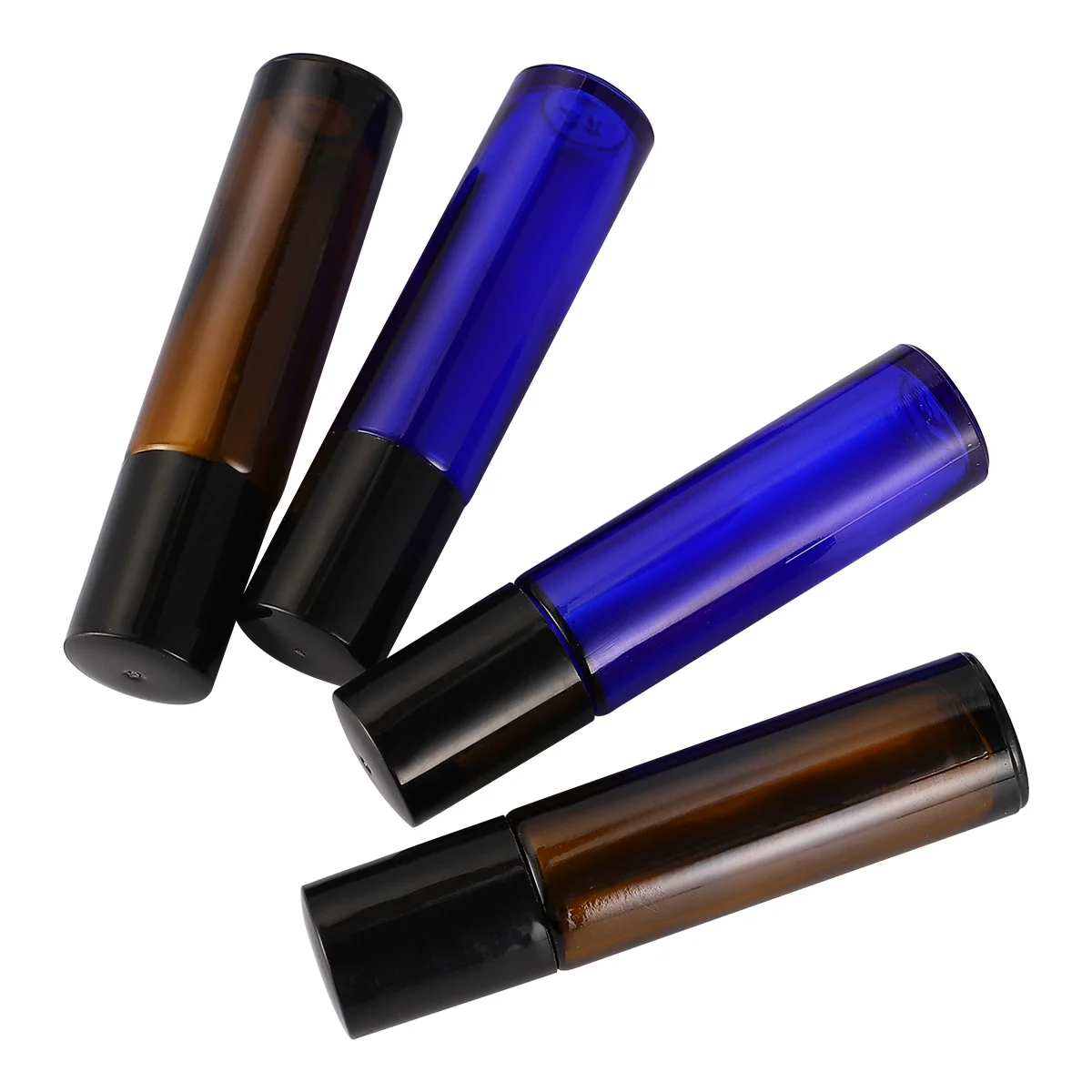 

16pcs 10ml Black Plastic Lid Glass Roll-on Bottles Essential Oil Roller Bottle