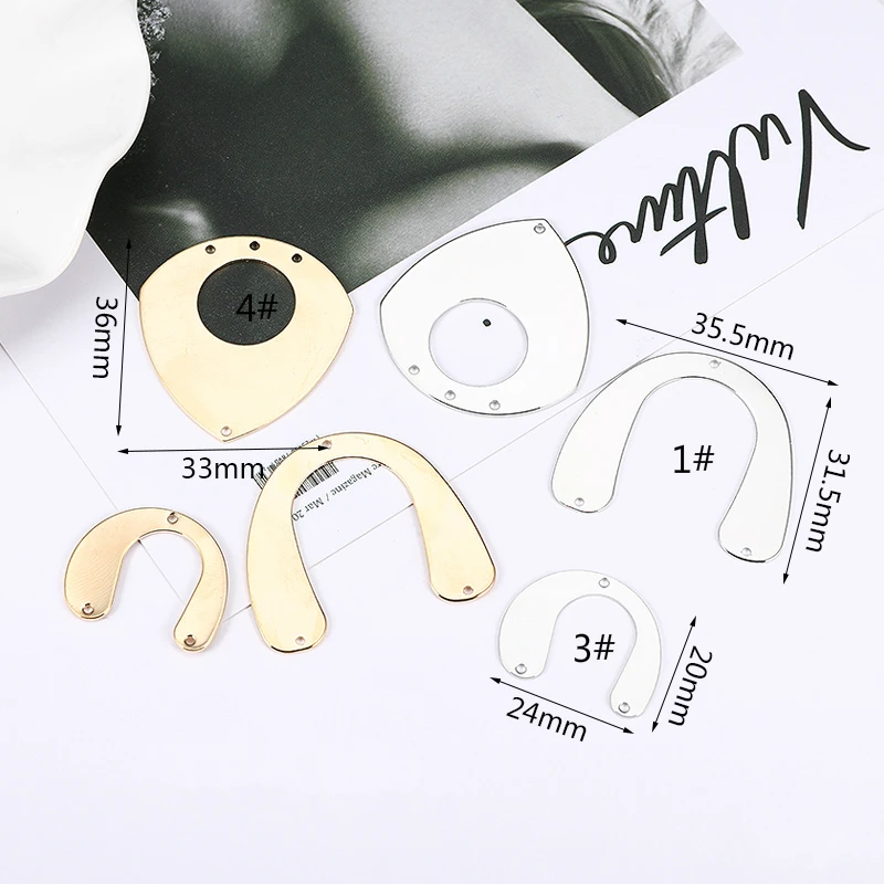 Медные позолоченные U образные капли воды 18K маленькие серьги сделай сам зажим
