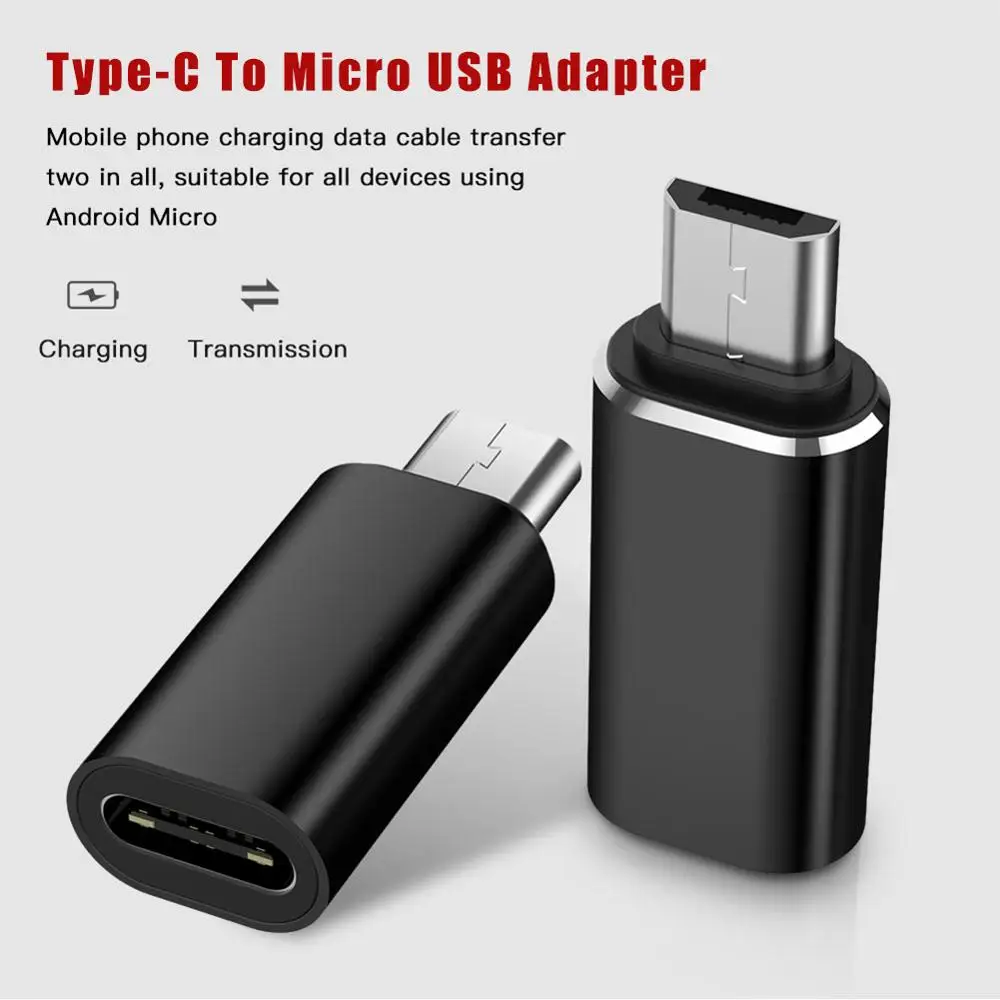 Переходник с USB C на Micro адаптер из сплава папа мама типа конвертер соединитель для