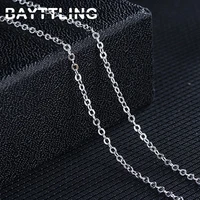 bayttling new silver color 18 inch o cross chain necklace for women fashion jewelry necklace gift wholesale