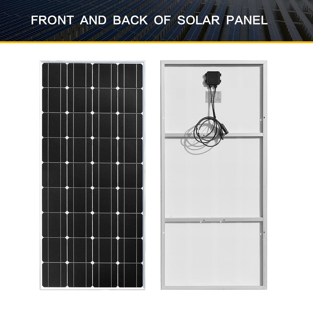 300 Watt Solar Panel Kit Complete Off-Grid 12V/24V Battery 18 Voltage Cell 150w Charge for Boat Caravan Home