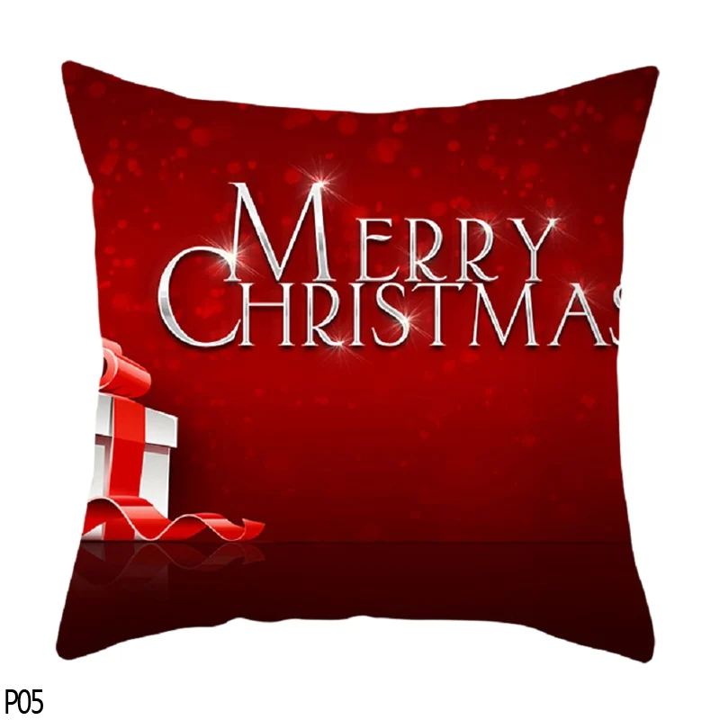 p05 merry christmas 1 шт. 45*45 см Санта-Клаус Merry Christmas Наволочки Чехол новогодний домашний диван Автомобильная подушка Декоративные Чехлы для подушек - Цвет: p05 merry christmas