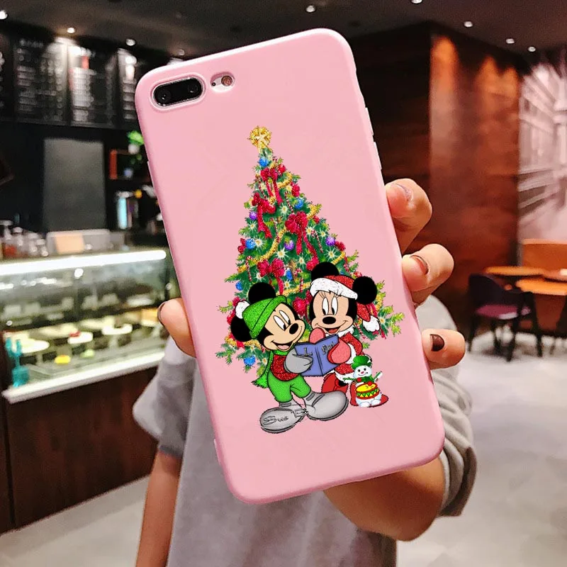 Веселый Рождественский чехол Vogue girl для iPhone 11 Pro Max новогодний розовый мягкий чехол для телефона с лосем для iPhone X 6 6S 7 8 Plus Xs XR XS MAX - Цвет: PINK TPU