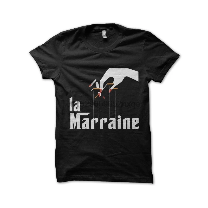 Футболка Мужская/Женская/Мужская черная с пародией крестной матери крестного