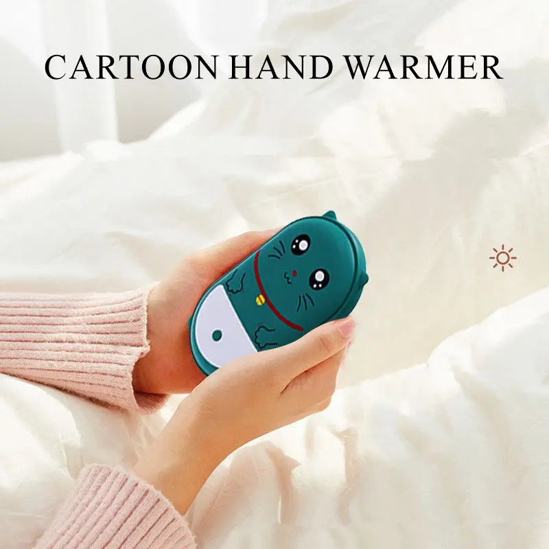 

Fashion Winter Mini Hand Warmer USB Rechargeable Handy Warmer Heater Pocket Mini Electric Heater Warm 10000MAH Christmas Gift