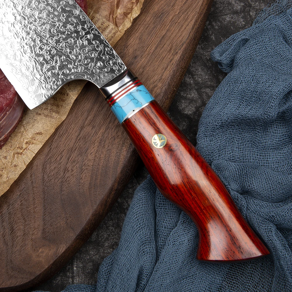 XITUO Damascus Butcher Knives Sharp professional Chef knife Cleaver VG10 Steel Kitchen Utility Cooking tools | Дом и сад